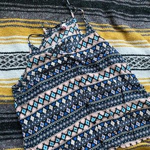 Printed strap oh tank top